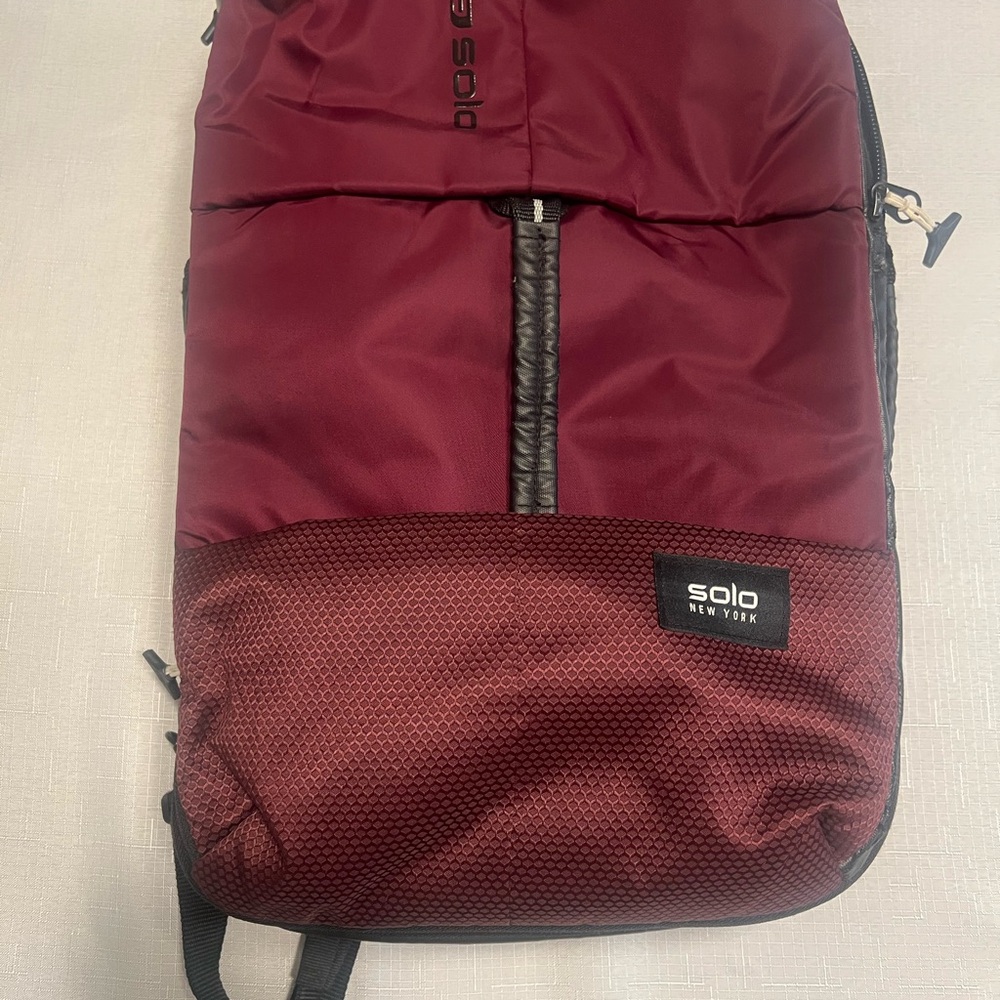Solo Red and Black Backpack Durable Minimalist Design